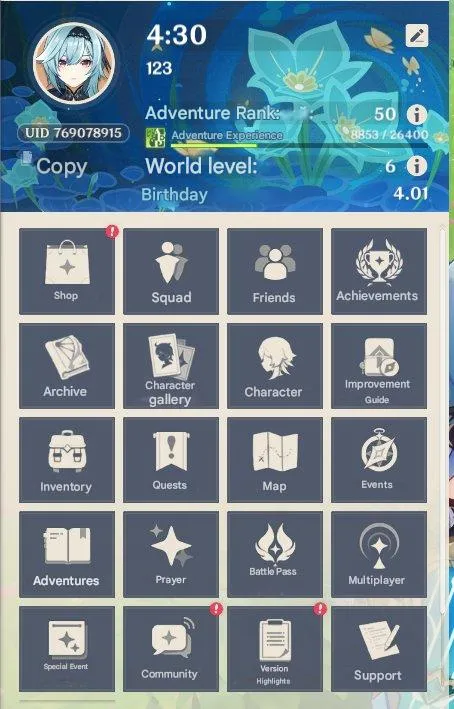 GI1507 Eula C1 + Staff of Homa, Amos Bow, Beacon of the Reed Sea, AR50, Many 5 star Characters & Weapons 